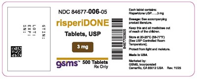 84677-006-05lb (Risperidone 3 mg)
